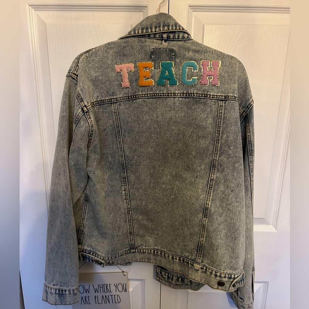 Teach Patch Get Your Teach On Jean Jacket - image 2
